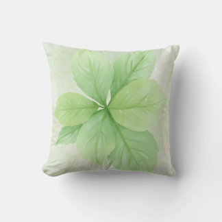 Sage Grönt Watercolor Botanical Minimalist Boho Kudde