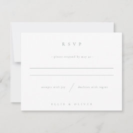 Sage Grönt & White Boho Bröllop Modern OSA Kort
