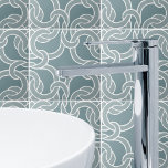 Sage Grönt White Celtic Knot Seamless Mönster Tile Kakelplatta<br><div class="desc">Elegant Celtic knullar sömlös mönster för att lägga till en andlig-beröring till ditt hem.</div>