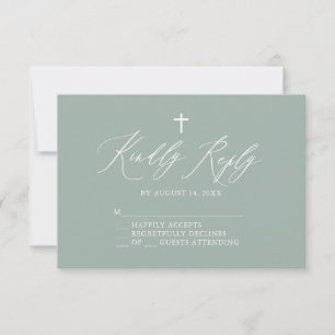 Sage Grönt White Kor Boy Baptism OSA kort