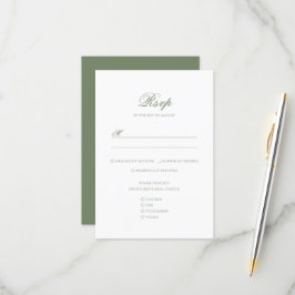 Sage Grönt & White Löv Monogram Vapensköld Bröllop OSA Kort