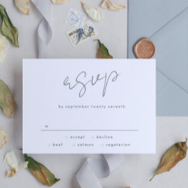 Sage Grönt White Modern Custom Names Bröllop OSA Kort