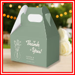 Sage Grönt Wildblomme Bröllop Tack Presentaskar<br><div class="desc">Favoritrutor för Grönten Wildblomma Bröllop Tack | Rustik botaniska Blommigten Treat Boxes Skicka hem dina gäster med ett sött uppskattningstecken som stuckits in i vår förtjusande Sage Grönt Wildblomme Bröllop Tack Favor Boxes! De här kartlådorna har ömtåliga målarblommor och lush sage grönt grey som skapar en serene och sofistikerad design....</div>