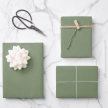 Sage Grönt Wrapping Papper Lakan