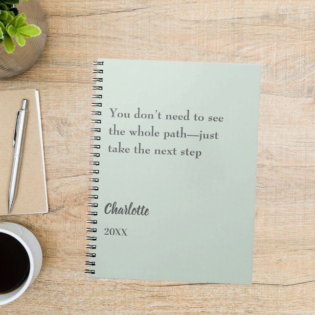 Sage-gröntens inspirationsoffert anteckningsbok (Skapare uppladdad)