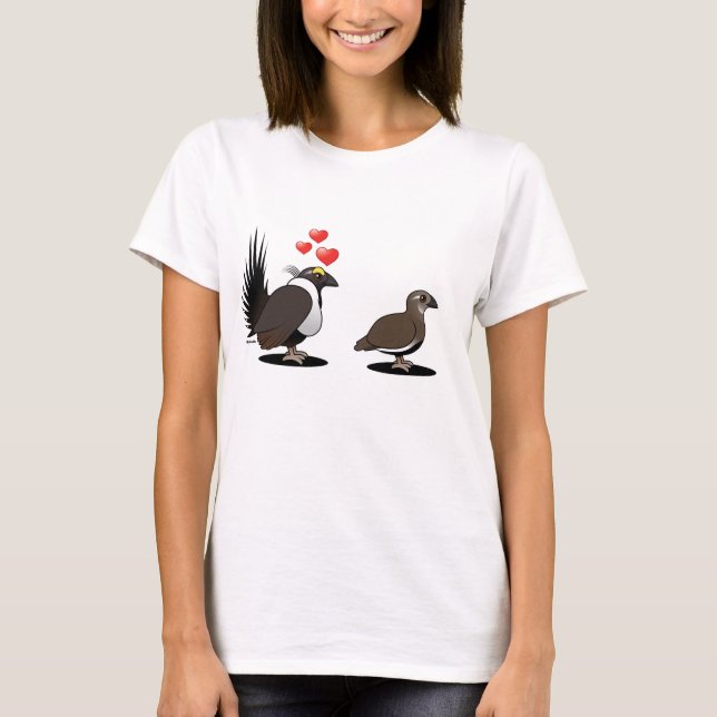 Sage Grouse Kärlek T Shirt (Framsida)