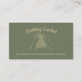 Sage Guld Handmade Hobby Amigurumi Crochet Sticka Visitkort