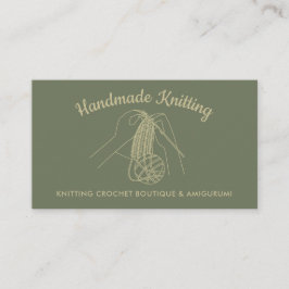 Sage Handgjorda Hobby Stickad Virkad Amigurumi Visitkort