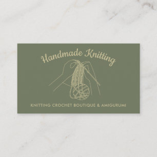 Sage Handmade Hobby Knissions Crochet Amigurumi Visitkort