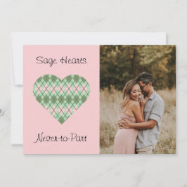 Sage Hearts Sage and Rosa Argyle (Rosa) Julkort