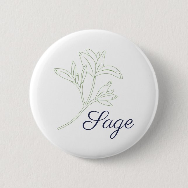 Sage Herb Plant Knapp (Framsida)
