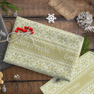 Sage-ID208 för Knitten Stitch Mönster7 Presentpapper