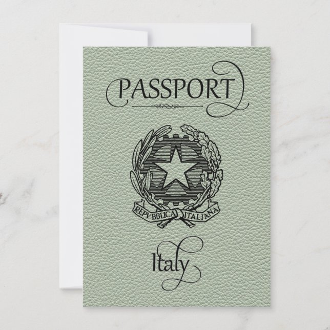 Sage Italien Passport Spara datum Datumet (Framsida)