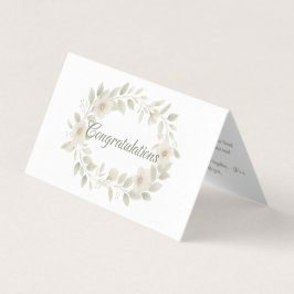 Sage & Ivory Blommigt Bröllop Grattiss Card Kort