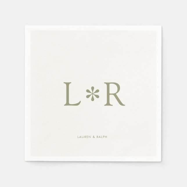 Sage & Ivory | Snyggt Modern Pappersservett (Framsidan)
