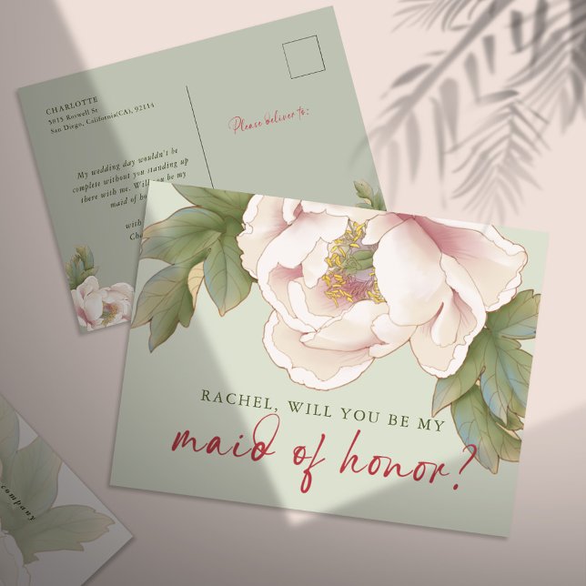 Sage &  kommer du att vara min Maid of honor Frier Vykort (Skapare uppladdad)