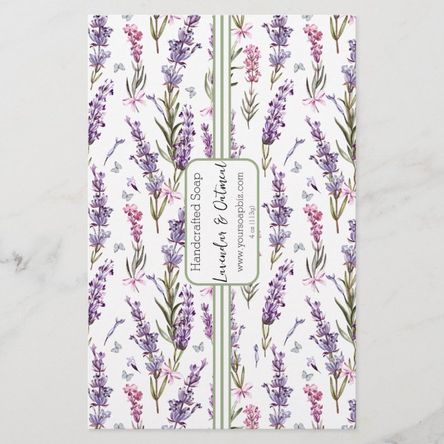 Sage & Lavendar Soap Wrap Pappra Lakan (Framsida)