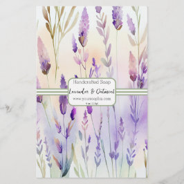 Sage & Lavendar Watercolor Soap Wrap Wrap Papprare