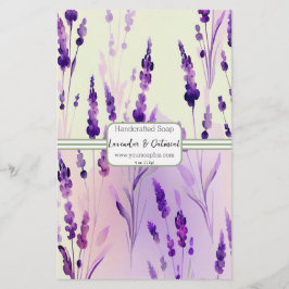 Sage & Lavendar Watercolor Soap Wrap Wrap Papprare