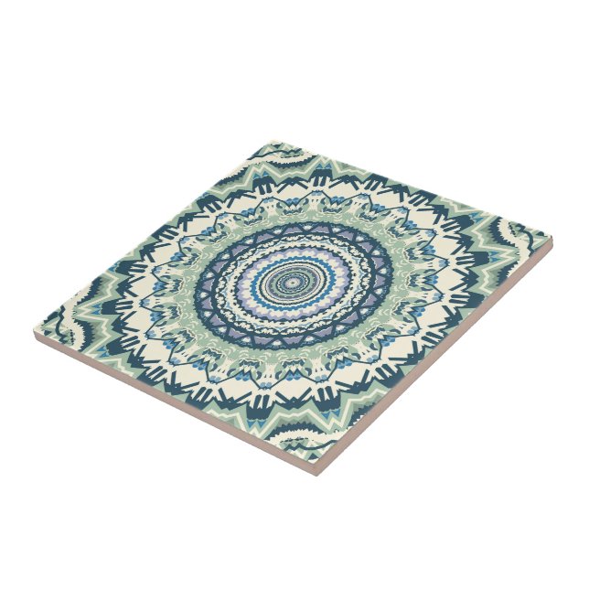 Sage Lavender Mandala Kakelplatta (Sidan)
