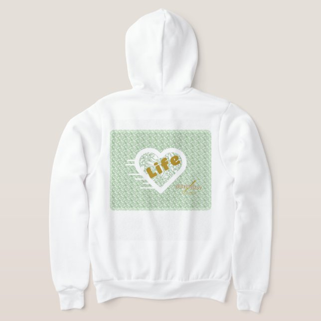 Sage Life Fullt Zip Hoodie av Poet Adiela Akoo T Shirt (Laydown Baksida)