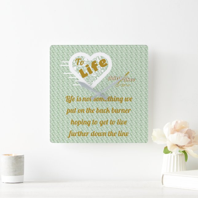Sage Life Wall Clock av Poet Adiela Akoo Fyrkantig Klocka (Hem)