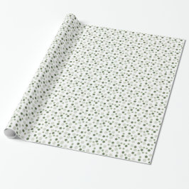 Sage (light, medium, dark) Modern Polka Dots Presentpapper