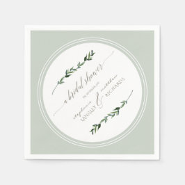 Sage Löv Greenery Modern Simple Möhippa Pappersservett