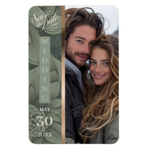 Sage Luxe Bloom Flexible Photo Magnet