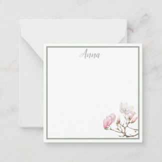 Sage Magnolia Personlig Note Card Anteckningskort