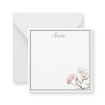 Sage Magnolia Personlig Note Card