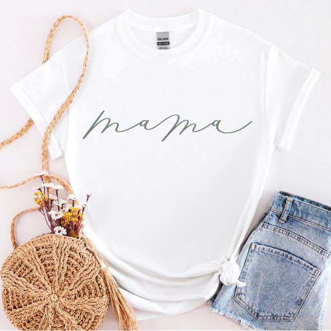 Sage Mamma Cute Script T-Shirt (Skapare uppladdad)