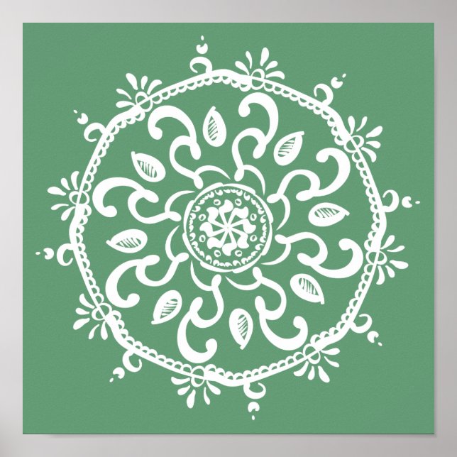 Sage Mandala Poster (Framsidan)