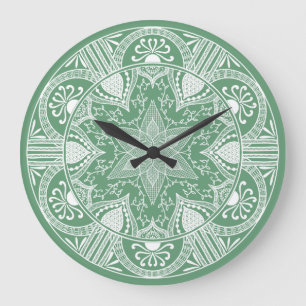 Sage Mandala Stor Klocka
