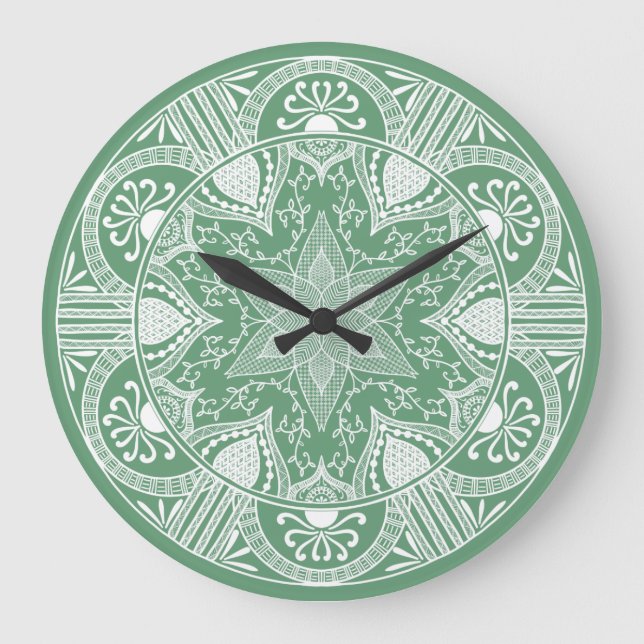 Sage Mandala Stor Klocka (Framsida)
