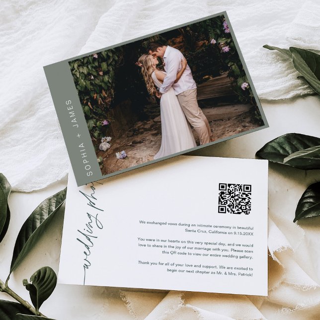 SAGE Minimal Flyttningskunnande Bröllopsannons Inbjudningar (Skapare uppladdad)