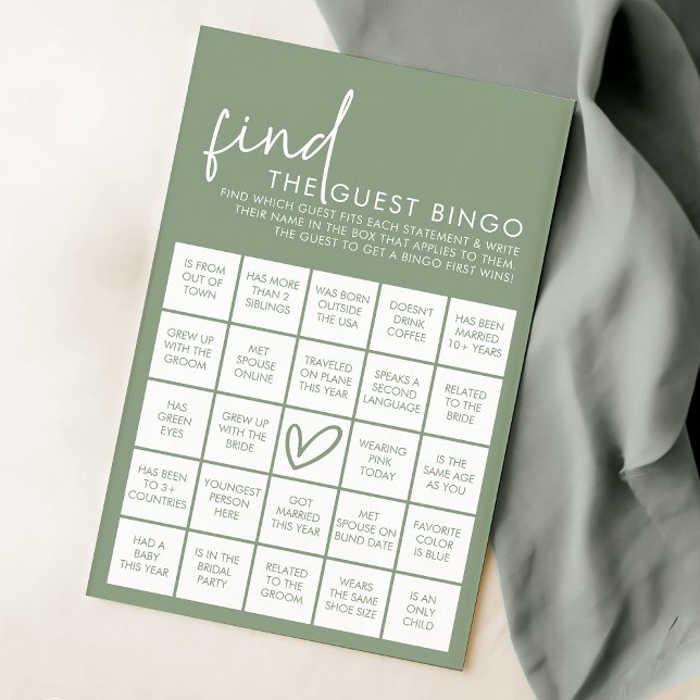 Sage Minimalist Möhippa Guest Bingo-spel (Skapare uppladdad)
