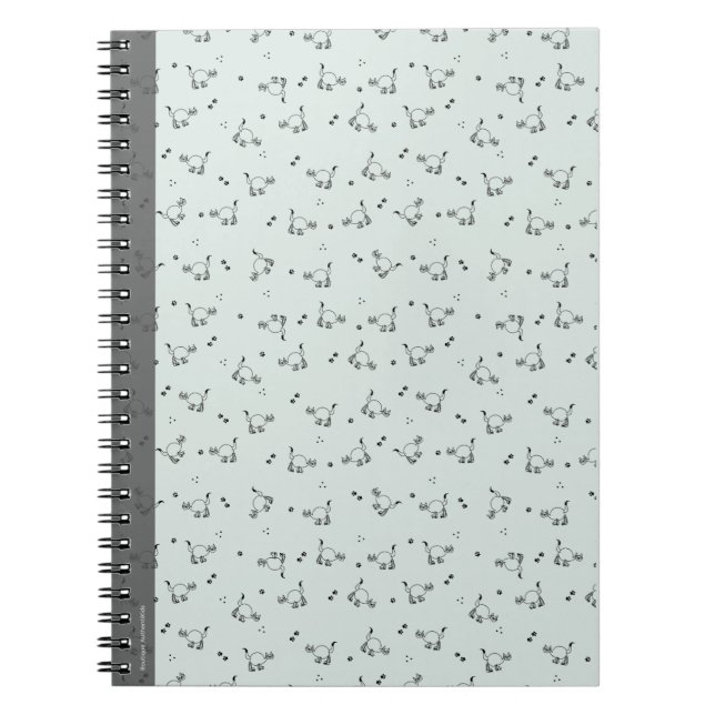 Sage Minimalistisk Katt Linje Konst Anteckningsbok (Framsidan)