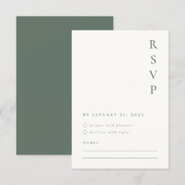 Sage Minimalistisk RSVP-kort OSA Kort