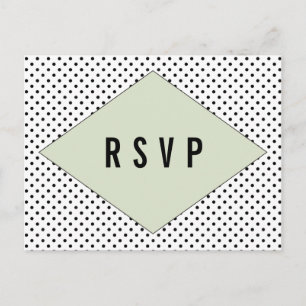 Sage Modern Polka dots OSA vykort