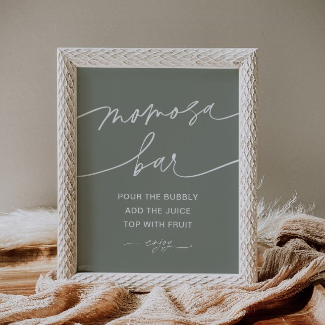SAGE Momosa Pub Baby Shower-skylt Poster (Skapare uppladdad)