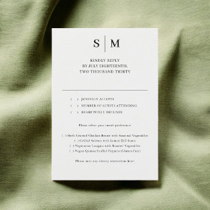 Sage Monogram Classic Bröllop OSA Kort