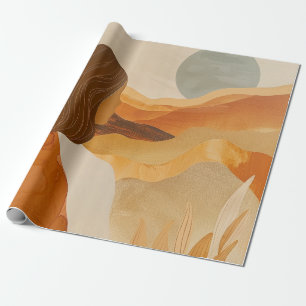Sage Moon Boho Ökenkullar Terrakotta Landskap Presentpapper