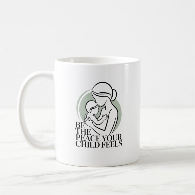 Sage Mother Baby Silhouette Mantra Kaffemugg (Vänster)