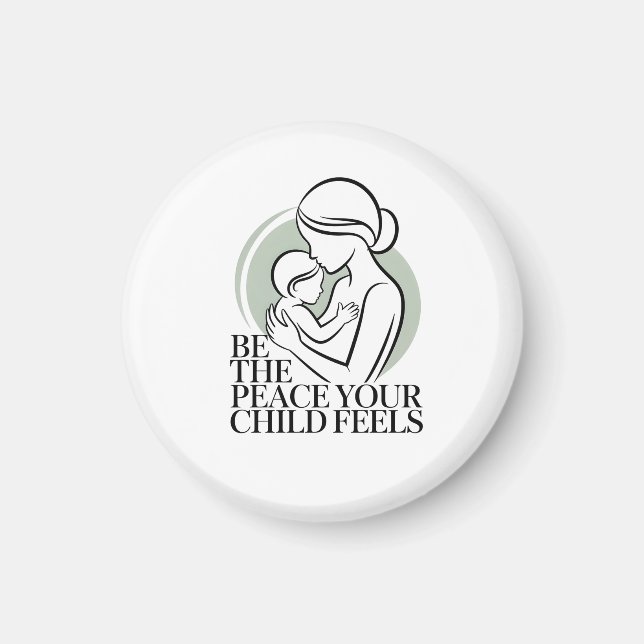 Sage Mother Baby Silhouette Mantra Magnet (Framsidan)