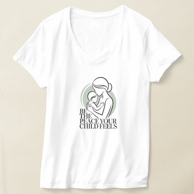 Sage Mother Baby Silhouette Mantra T Shirt (Laydown)