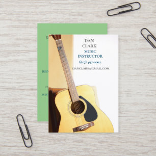 Sage Music Teacher/Musician/Acoustic Guitar Visitkort