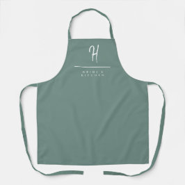 Sage Oasis Monogrammed Apron