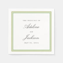 Sage och Grönt Gräns klassiskt Bröllop