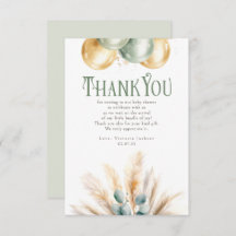 Sage och guld  Baby Shower Liten Tacksamhet